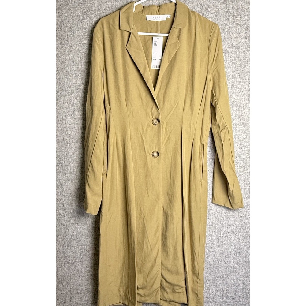 ASTR the Label Urban Outfitters Khaki Reede Jacket Trench Coat Size Medium NWT